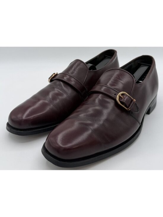 Florsheim Imperial Monk Strap Dress Shoes Burgundy Oxblood Leather Men’s 8.5 D main image 12